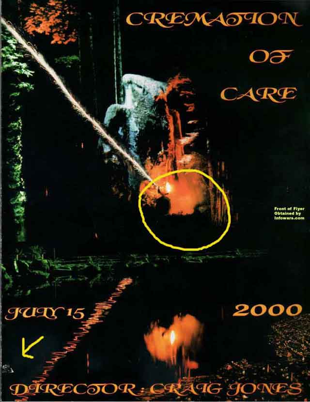 from the Bohemian Grove flier: bohemian grove symbol. from the Bohemian Grove flier: